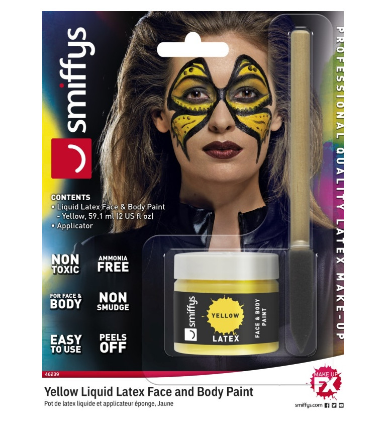 Tekutý latex na kožu - žltá farba