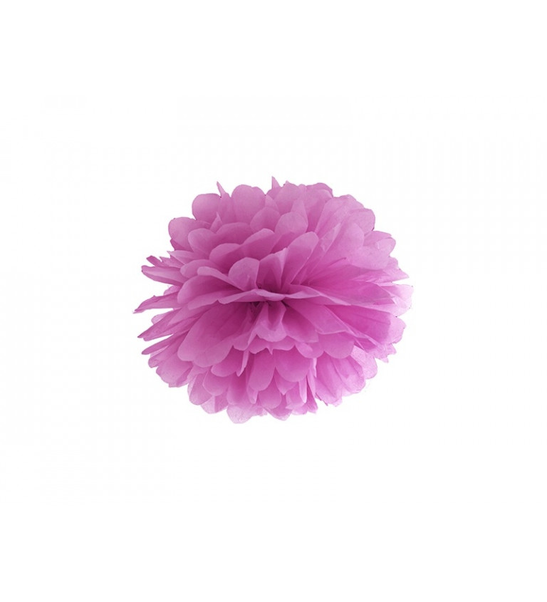 Dekoratívny pompom - slivkový