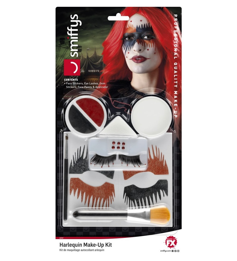 Halloweenské líčenie - Harlekýn