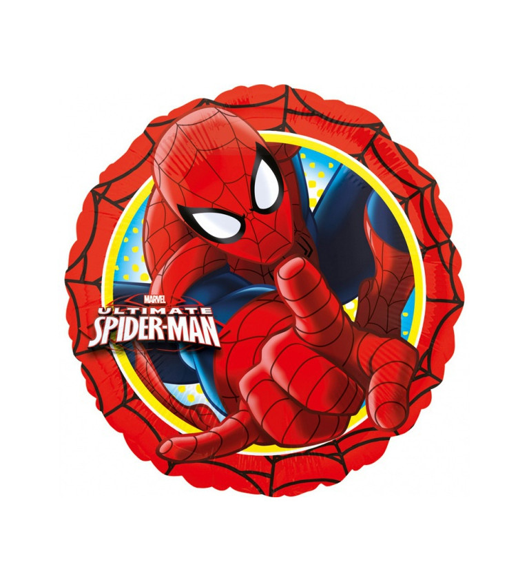 Guľatý fóliový balón Spiderman