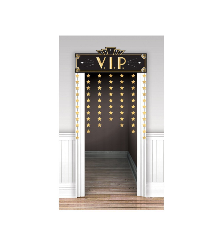 Dverový záves V.I.P. - zlato-čierny