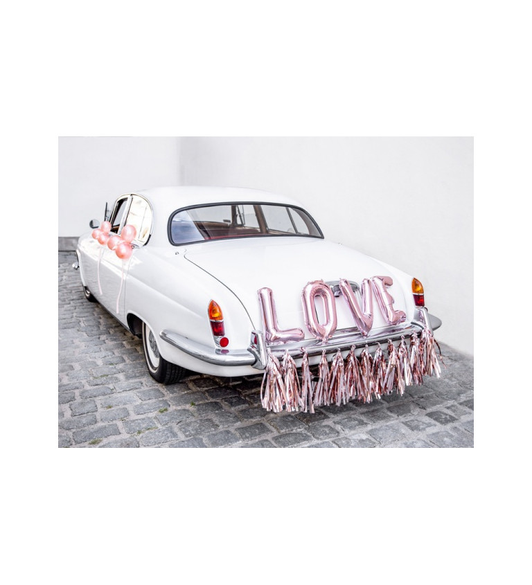 Dekorácia na auto - Love, rosegold