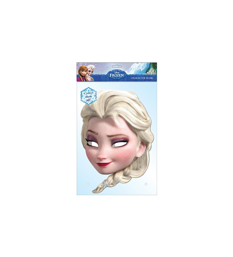 Papierová maska - Elsa z Frozen