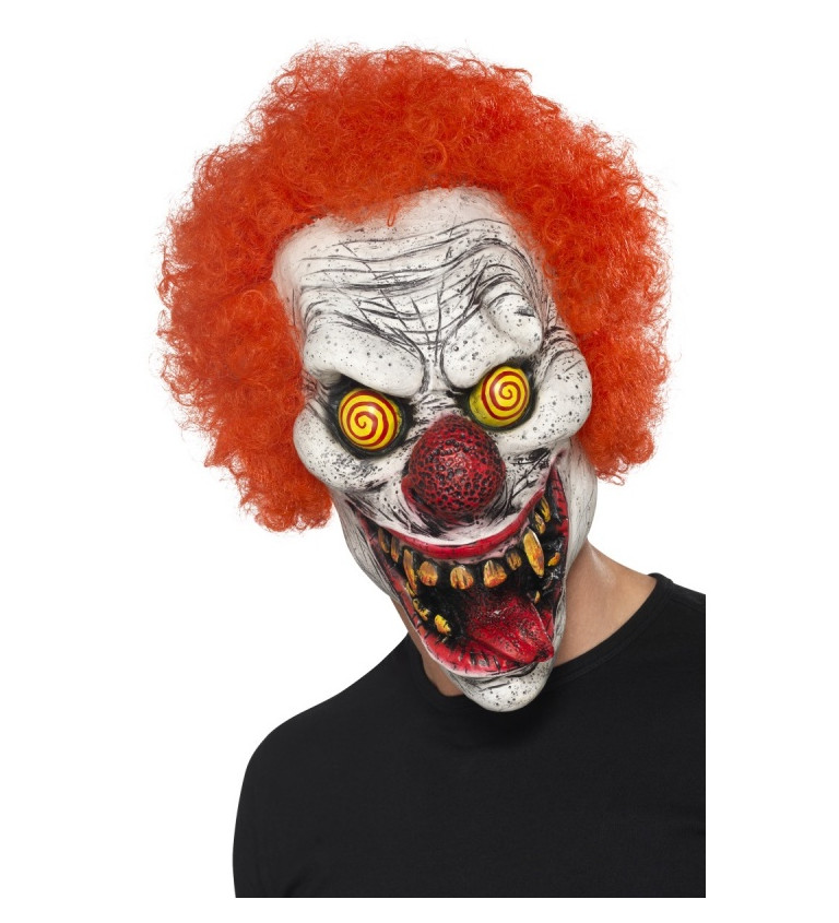 Halloweenská maska krvožravého klauna - latexová