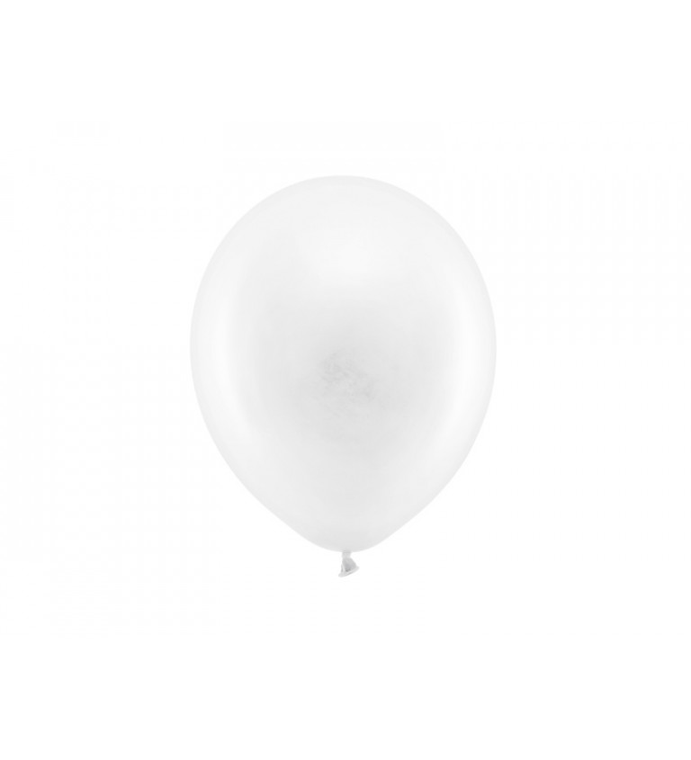 Latexové balóniky 23 cm pastelové, biele, 6 ks