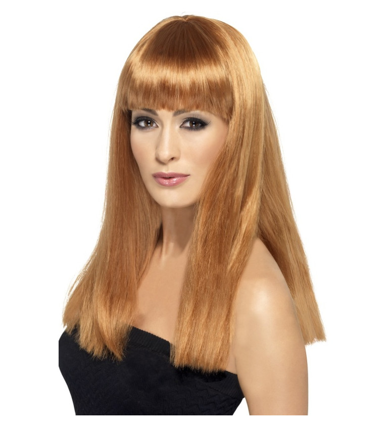 Dámska parochňa Glamourama - hnedá s ofinou