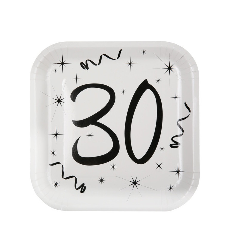 Čiernobiele tanieriky - 30