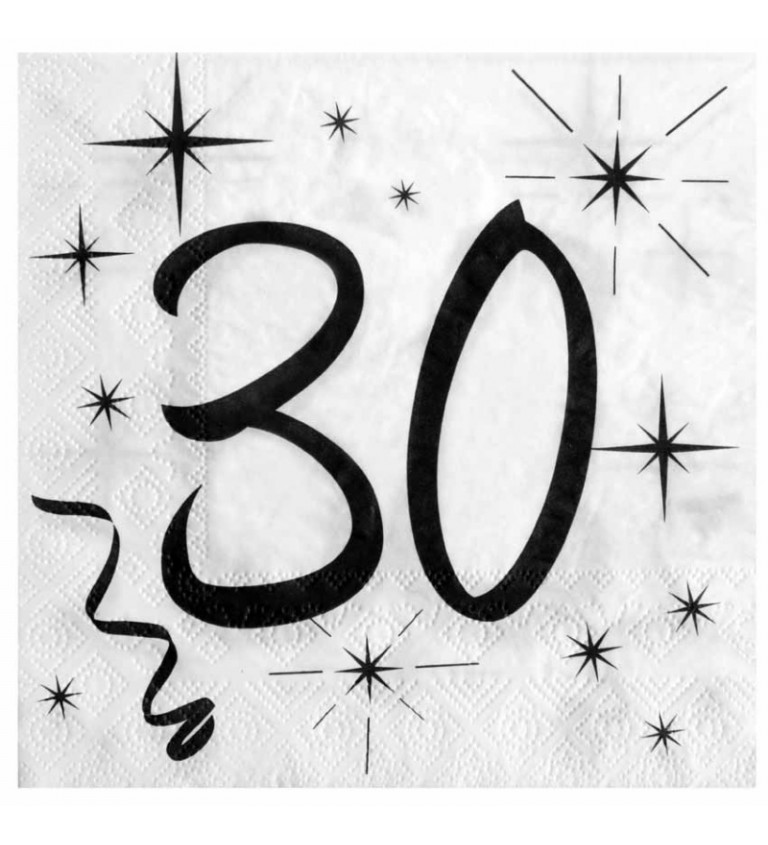 Čiernobiele servítky - 30