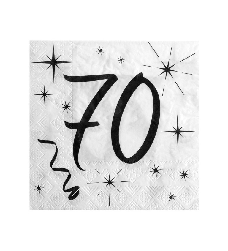 Servítky s číslom 70