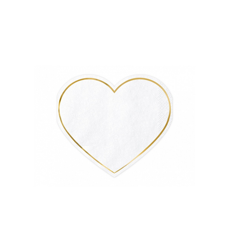 Servítky v tvare srdiečka