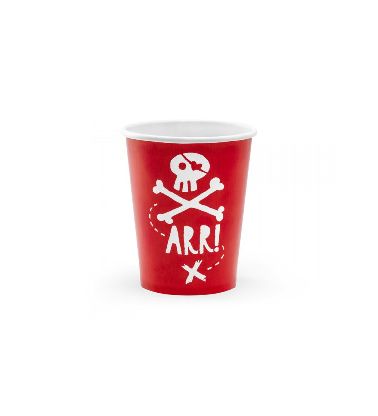 Červené kelímky - pirátske