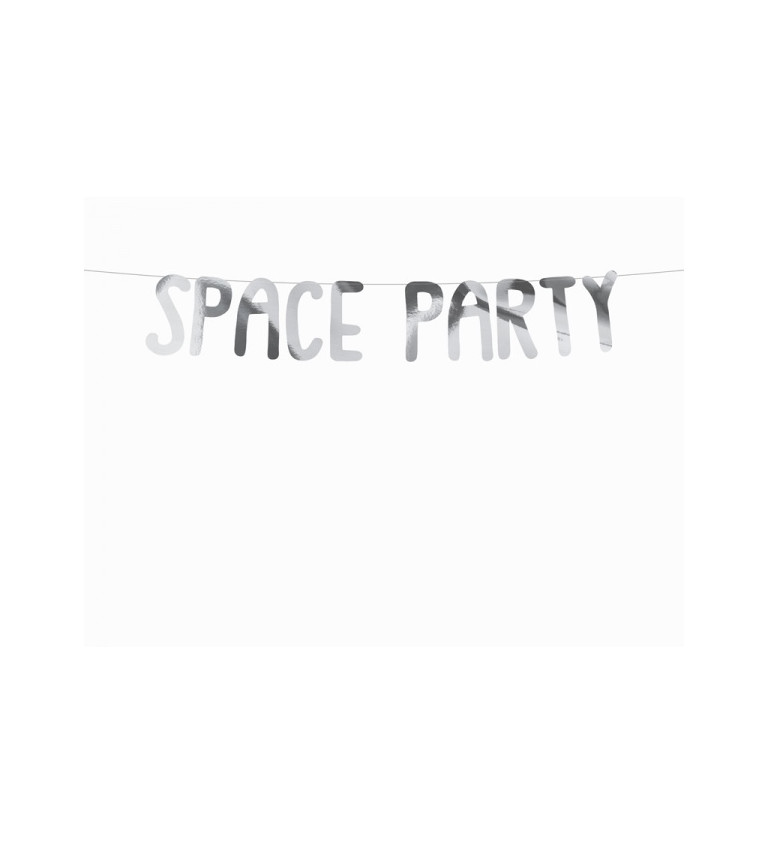 Strieborná girlanda Space Party