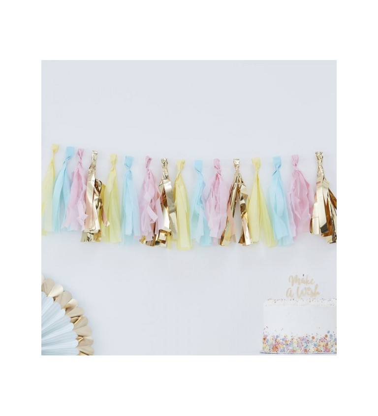 Girlanda - pastelové strapce