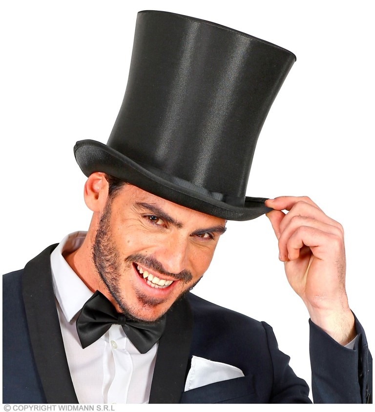 Čierny cylindrový klobúk