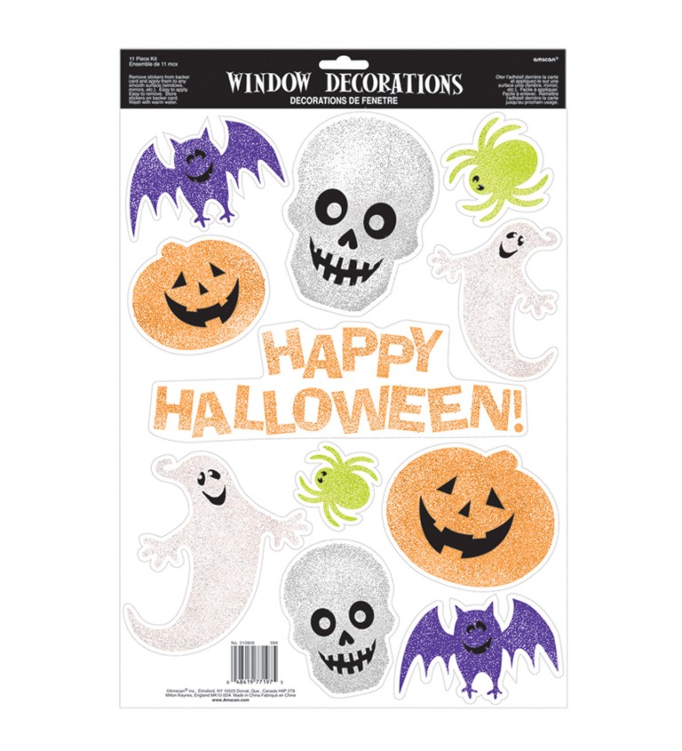 Halloweenske okenné samolepky
