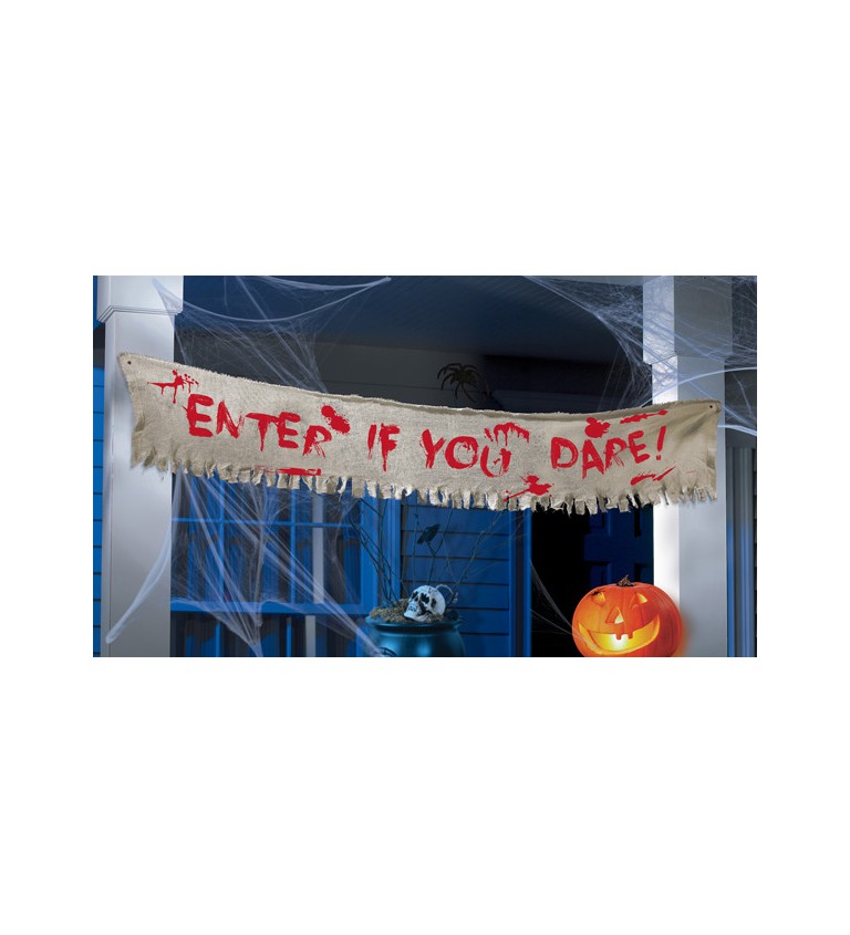 Látkový vstupný banner - halloween
