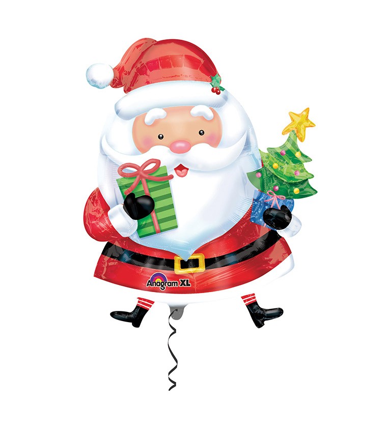 Fóliový balónik - Santa so stromčekom