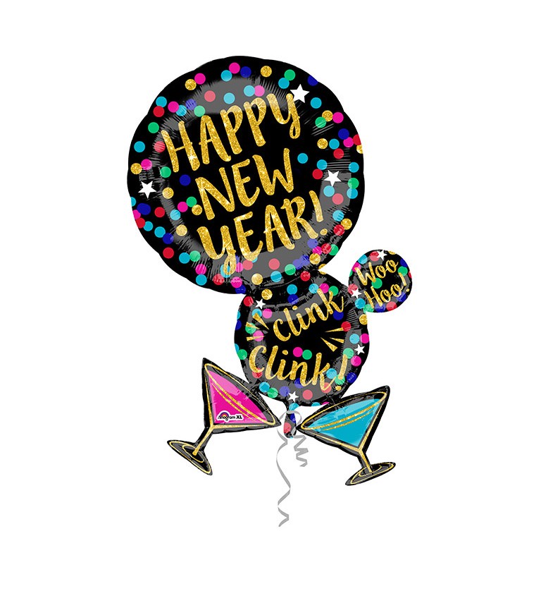 Fóliový balónik - Happy New Year