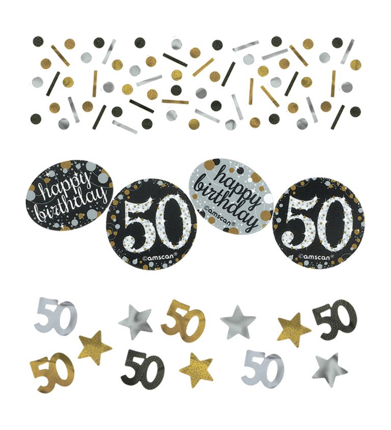 Zlaté narodeninové konfety 50 rokov