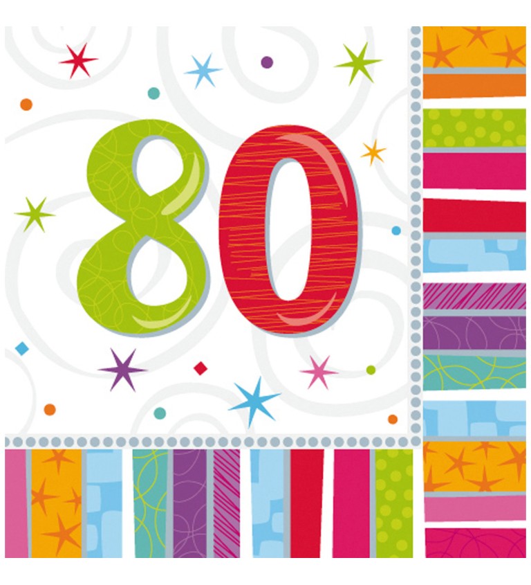 Farebné obrúsky - 80