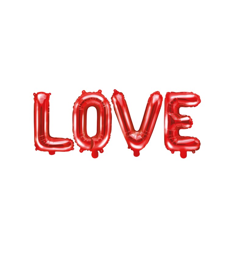 Fóliový balónik LOVE - červený