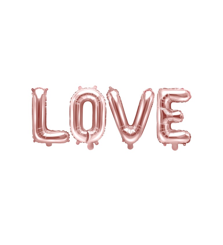 Fóliový balónik LOVE rose gold