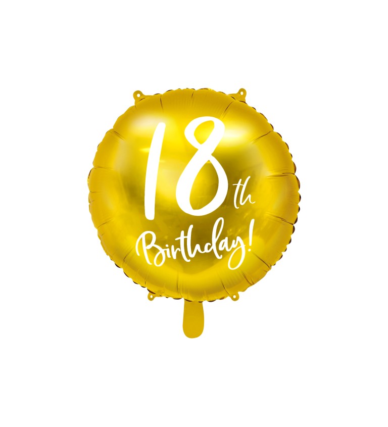 Zlatý fóliový balónik 18