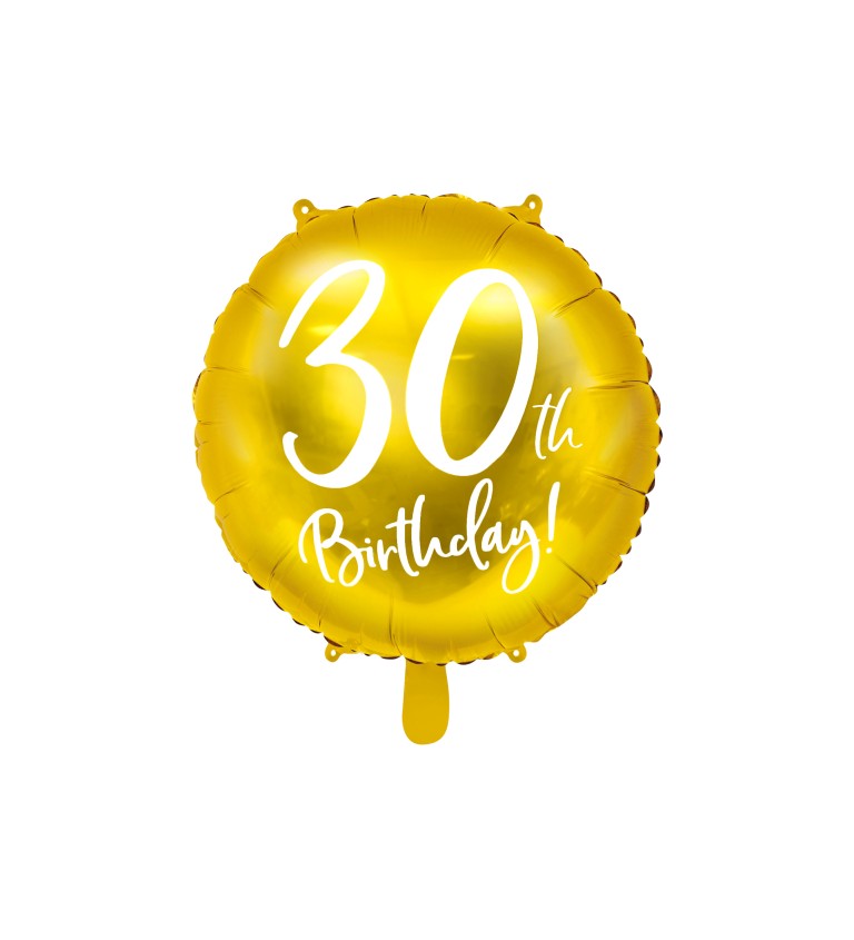 Zlatý fóliový balónek - 30