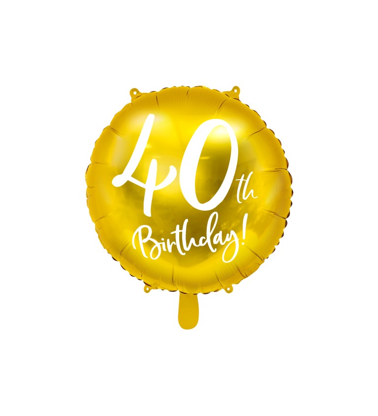 Zlatý fóliový balónik 40
