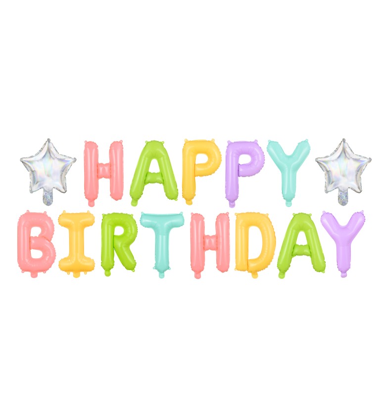 Fóliové balóniky - Happy Birthday