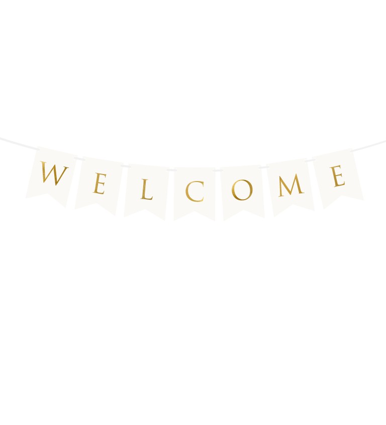 Biely banner Vitajte