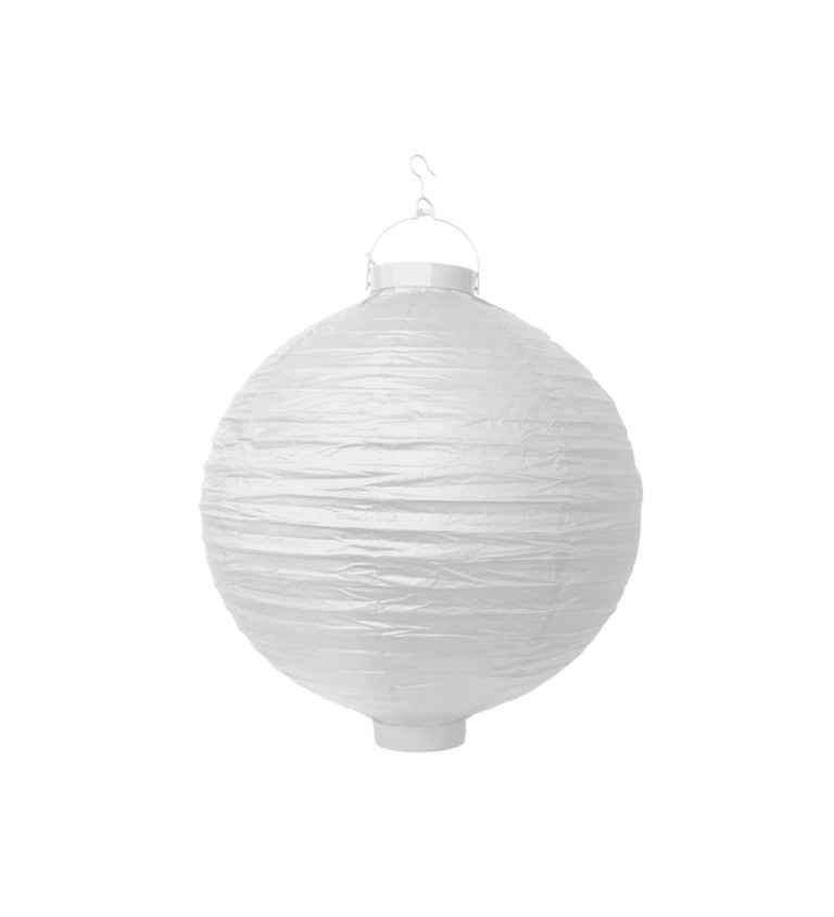 Biely lampión - 20 cm