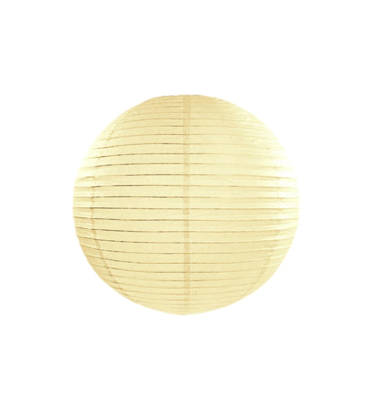 Krémový lampión - guľa 35 cm
