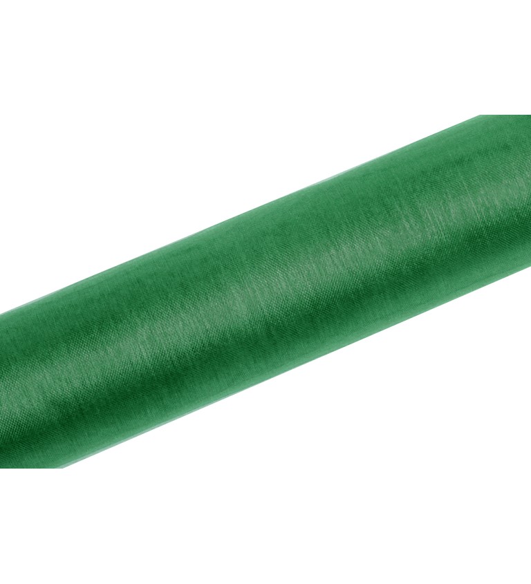 Dekoratívna organza (0,16 m) - tmavo zelená