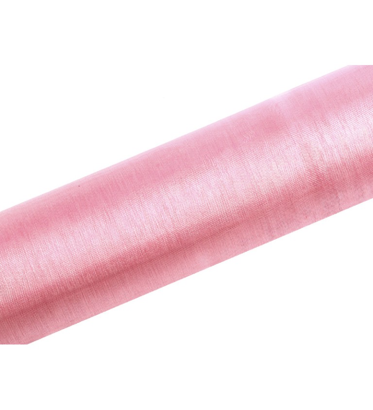 Dekoratívna organza (0,16 m) - svetlo ružová