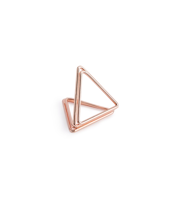 Držiak na menovku - rose gold trojuholník