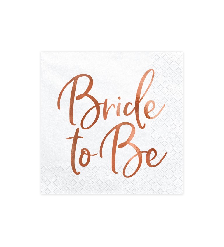 Papierové servítky Bride to be - rose gold
