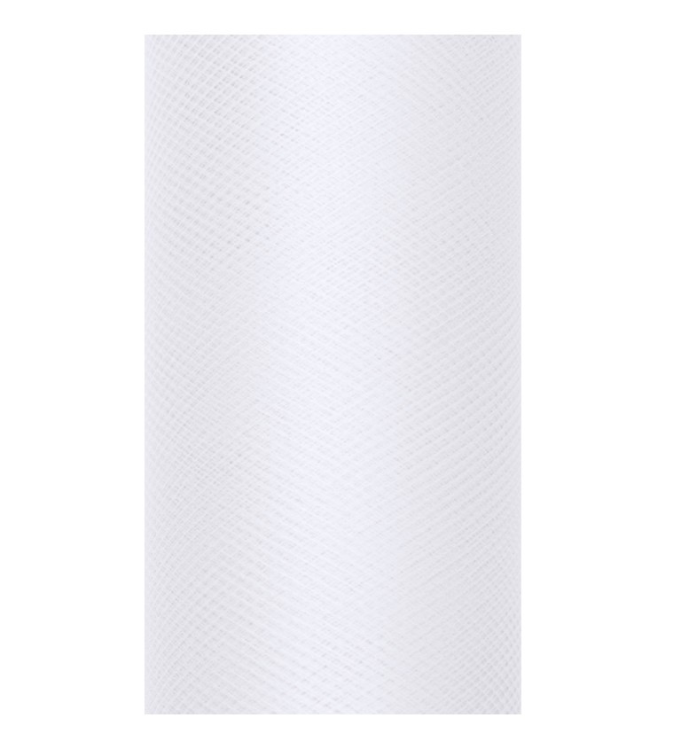Jednofarebný biely tyl - 0,15 m