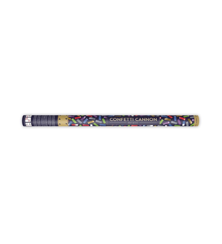 Metalické vystreľovacie konfety - mix, 80 cm