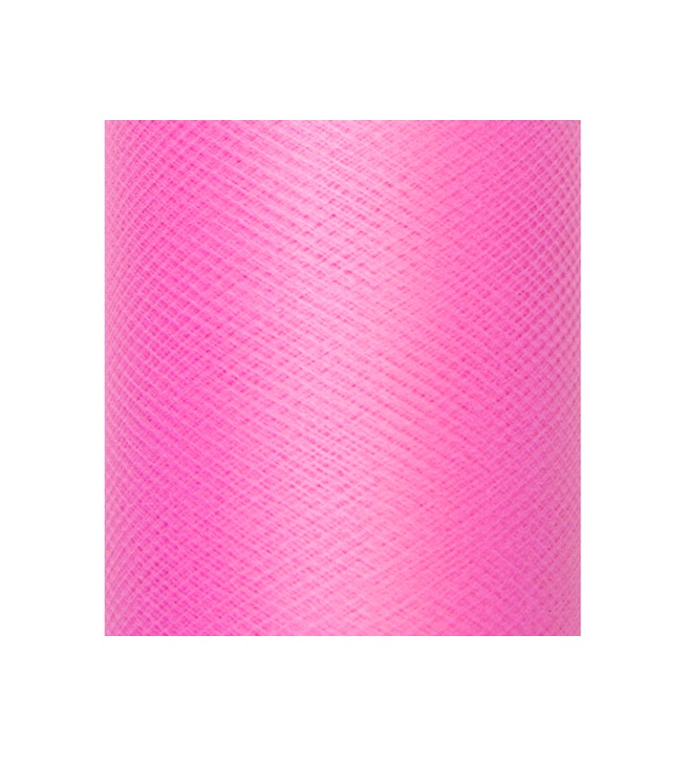 Jednofarebný sýto ružový tyl