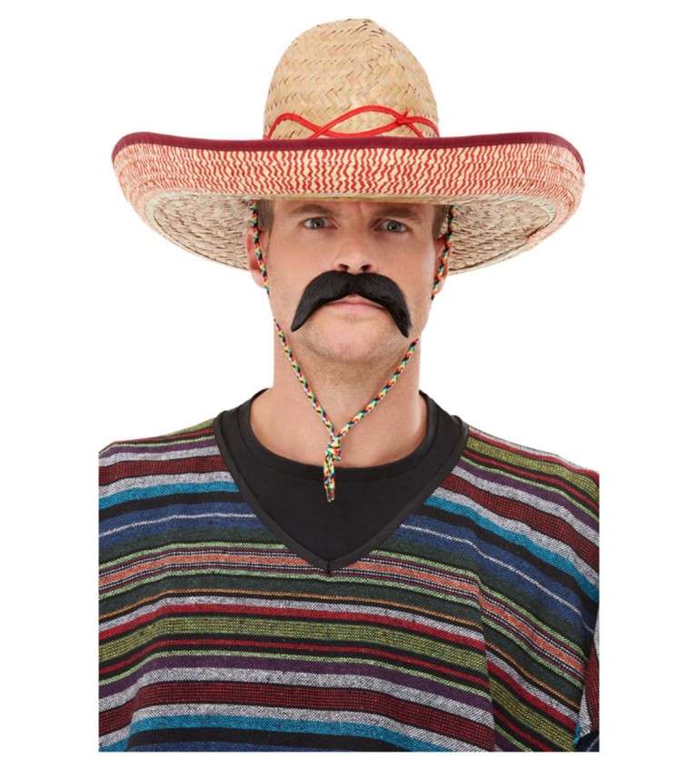 Mexické sombrero - červený lem