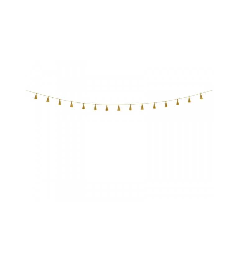 Girlanda so zlatými strapcami