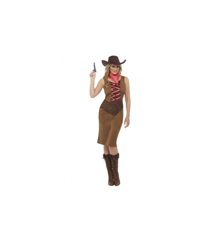 Dámsky kostým - Cowgirl dlhé šaty