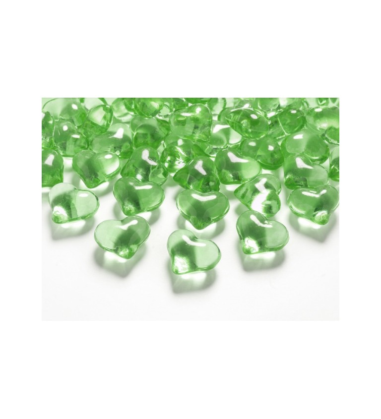 Diamanty srdce zelené