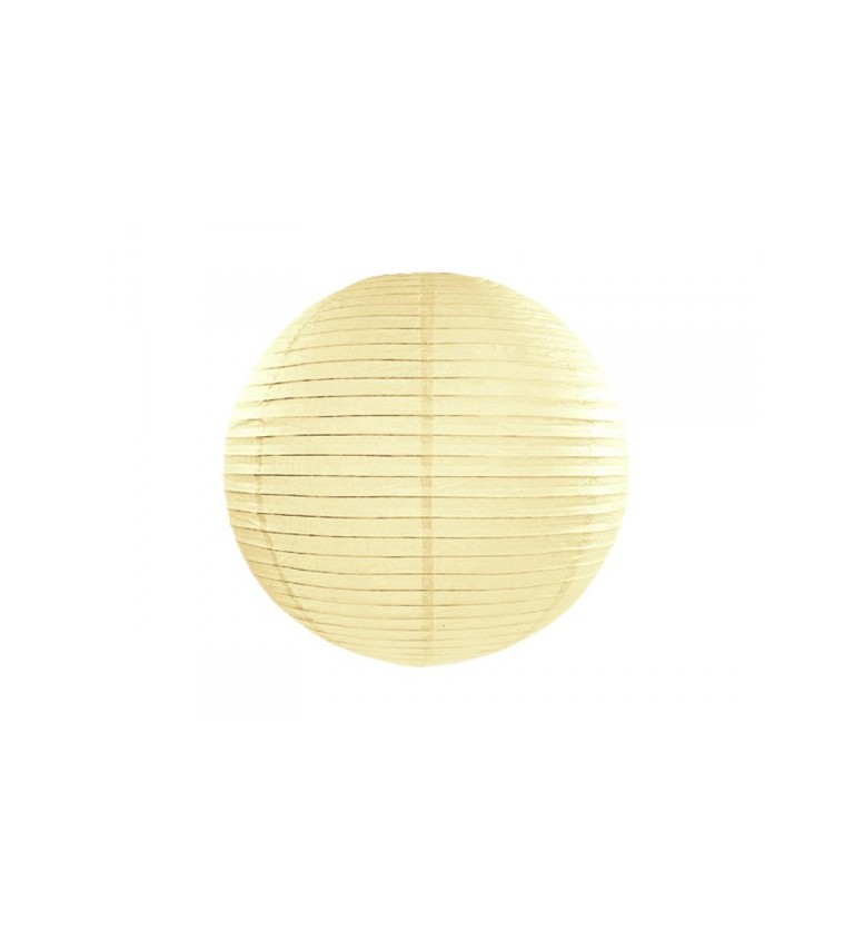Krémový lampión - guľa 65 cm