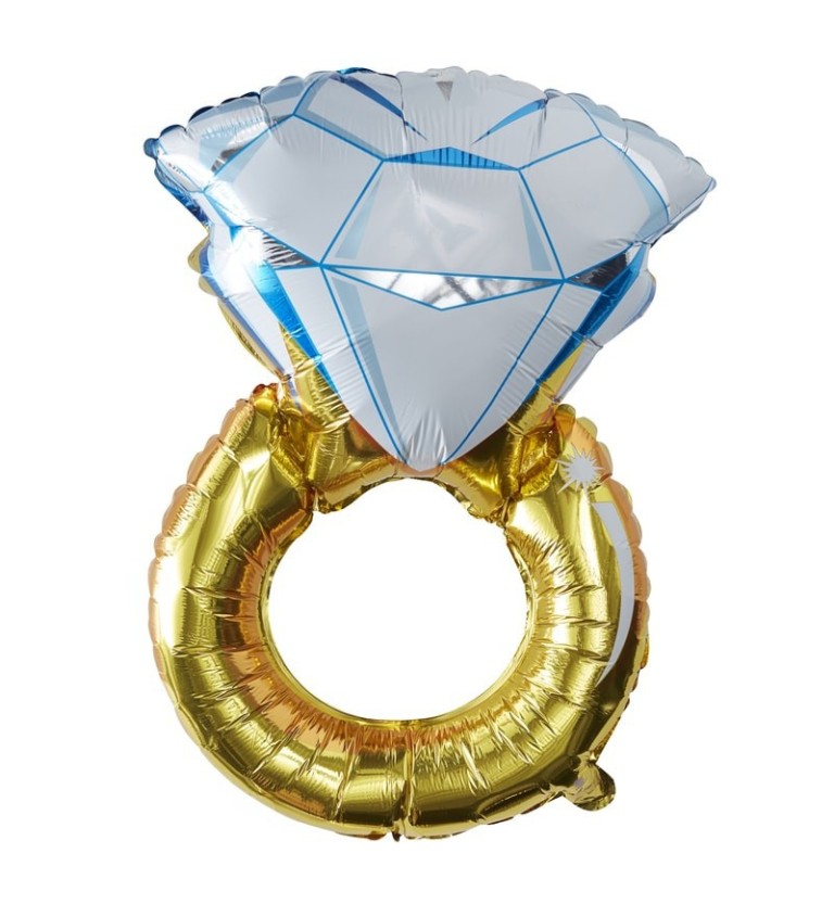 Balón so svadobnou fóliou - prsteň