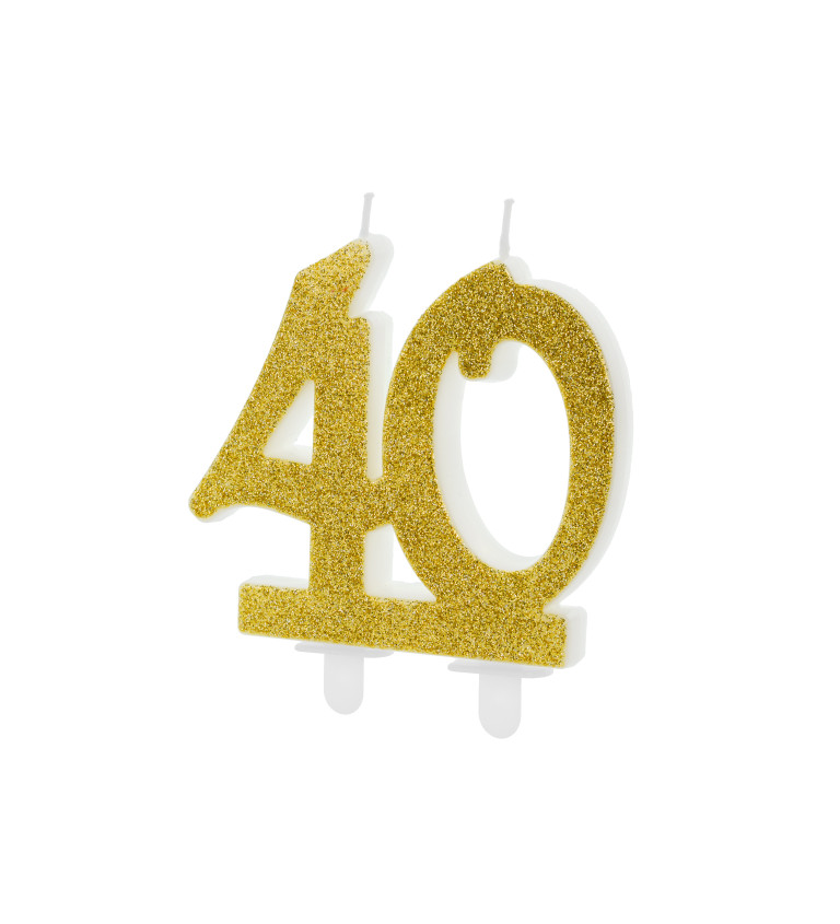 Sviečka 40 - zlatá