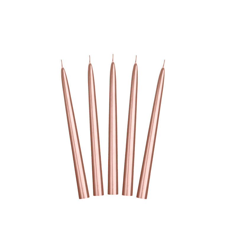 Dekoratívne sviečky - rose gold