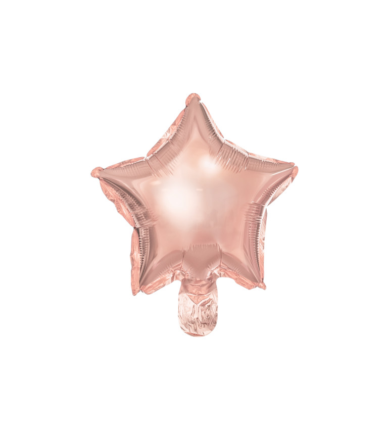Fóliový balónik Rosegold hviezda