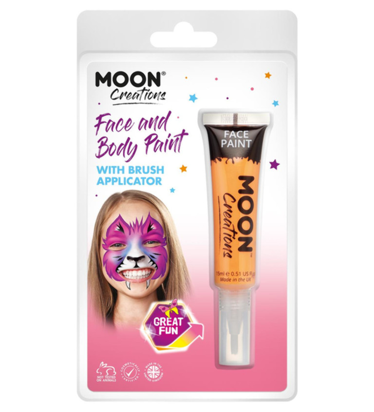 Oranžový make-up na tvár Moon